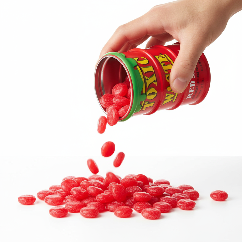 ❤️🔥 TOXIC WASTE RED DRUM – CARAMELLE ASPRE ALLA FRUTTA (USA)