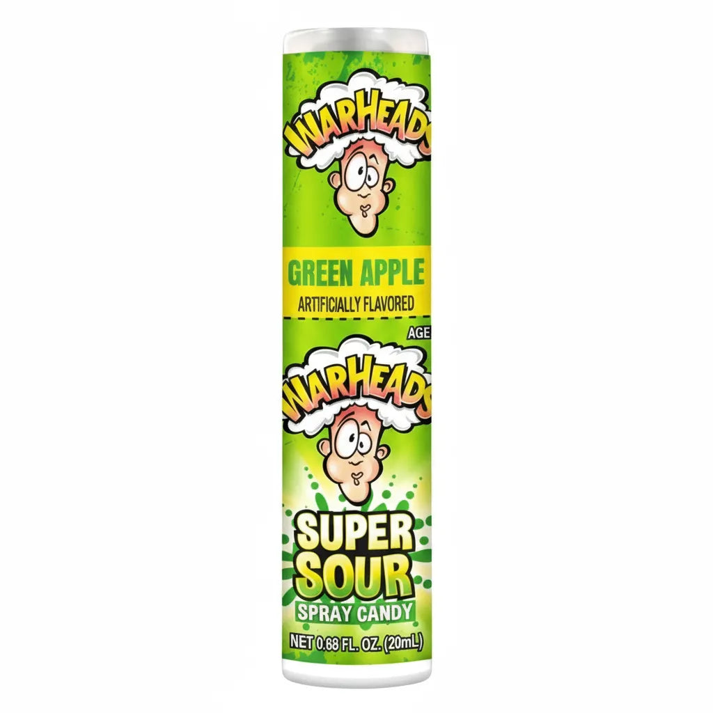 WARHEADS: super sour spray mela verde esplosiva rarissima