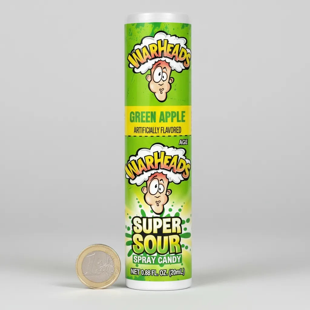 WARHEADS: super sour spray mela verde esplosiva rarissima