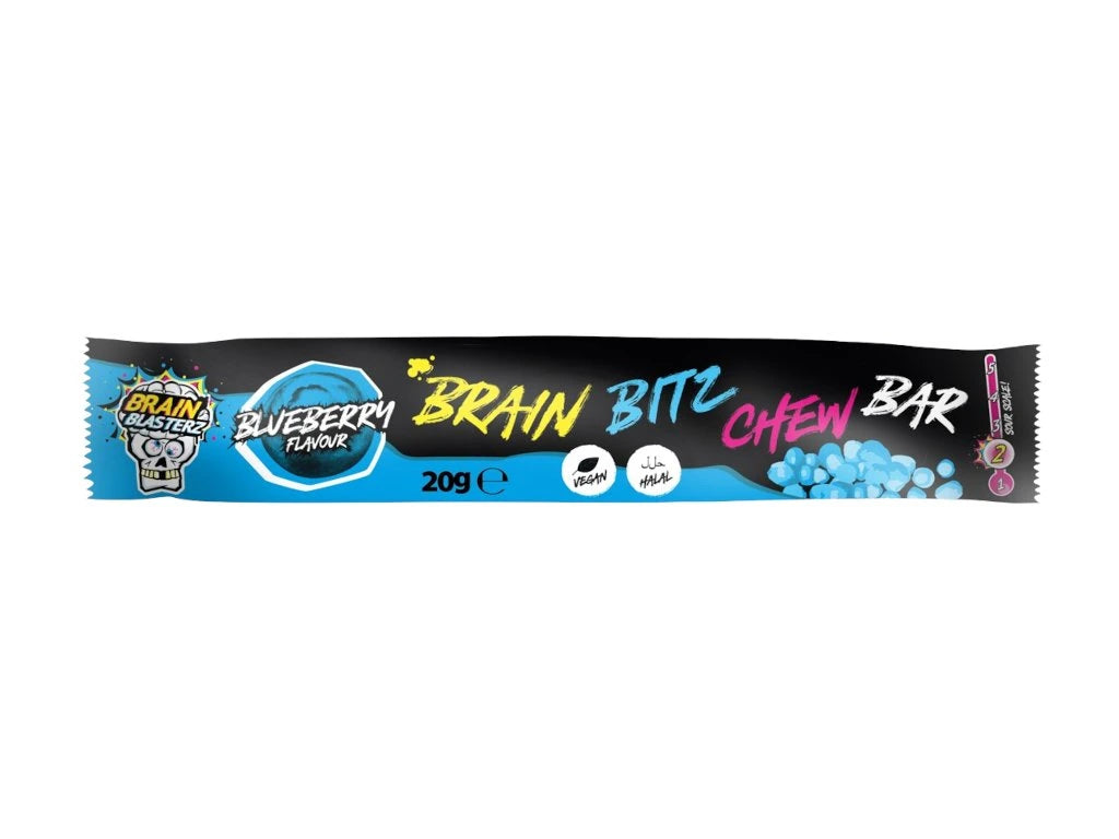 Brain Blasterz Bitz Chew Bar Lampone Blu 20g