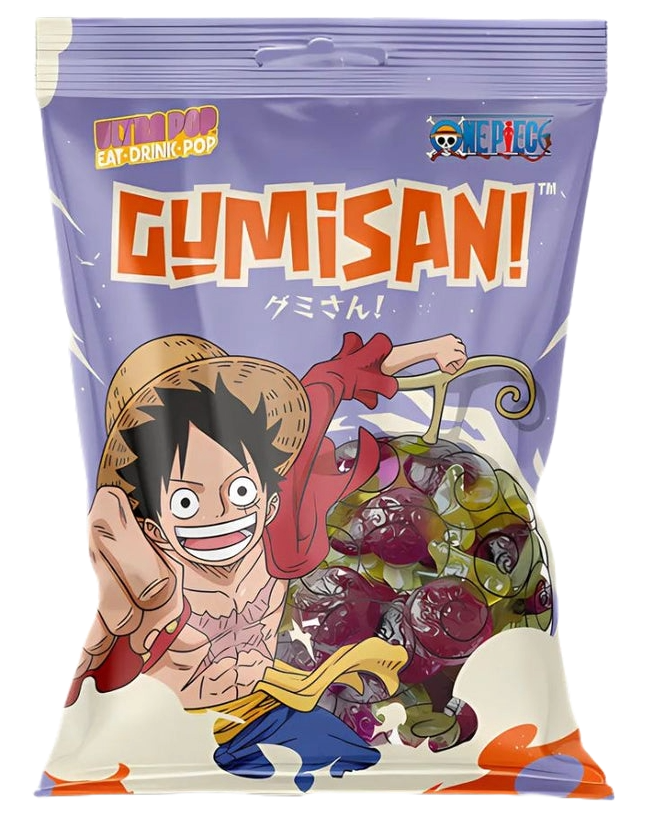 🍇 LUFFY CARAMELLE GOMMOSE GUSTO UVA GUMISAN 180g