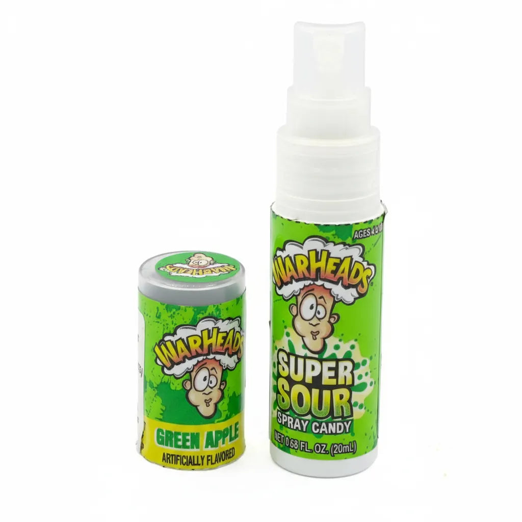 WARHEADS: super sour spray mela verde esplosiva rarissima