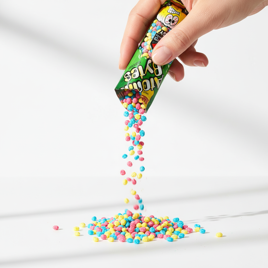 ☢️ TOXIC WASTE ATOMIC BYTES – MINI BOMBE ASPRE CHE ESPLODONO DI GUSTO (USA)