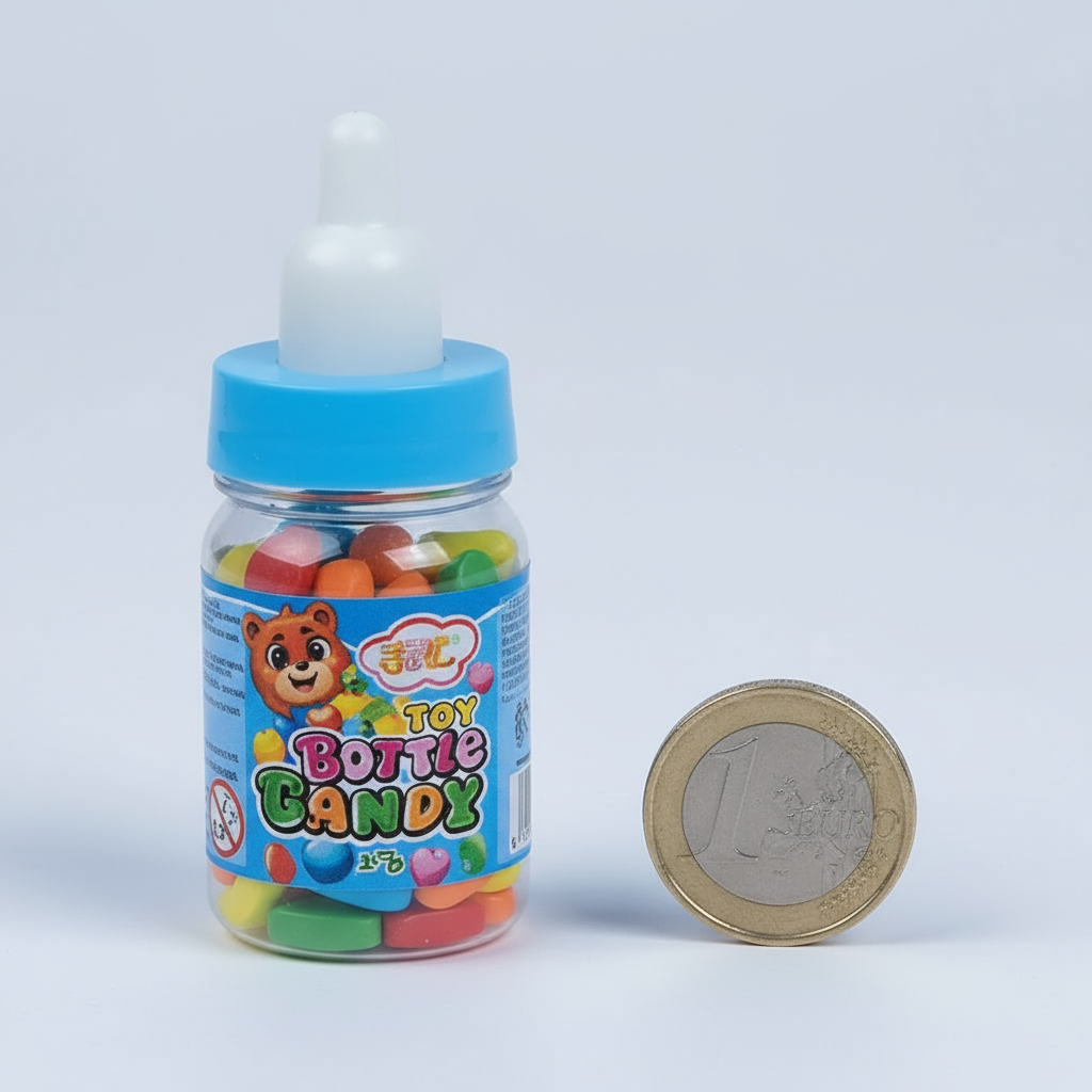 fantasy food nano bottiglia piena di caramelle