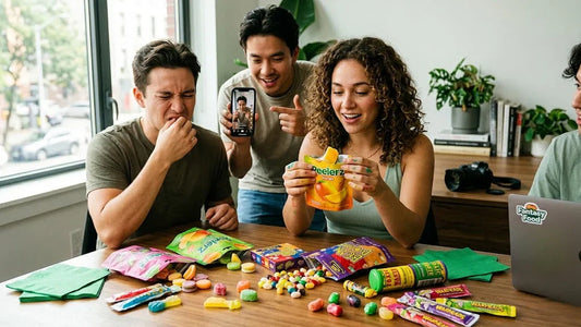 Caramelle Americane strane virali TikTok 2026: Toxic Waste, Bean Boozled, Peelerz Mango. Snack USA rari Fantasy Food Italia.