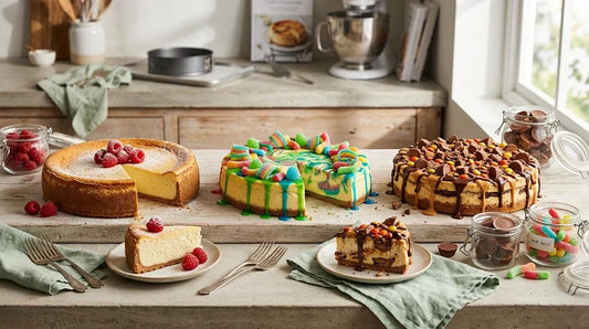 Ricetta Cheesecake New York 2026: varianti Reese's e caramelle acide. Dolci USA virali Fantasy Food Shop.