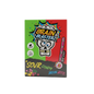 Pacchetto di micro caramelle acide (sour chewy candy) BRAIN BLASTERZ Brain Bitz, al gusto Mela Verde e Fragola. La confezione è colorata (verde e rosso) e presenta il design del teschio e il logo Brain Blasterz. Caramelle note per l'estrema acidità, spesso importate dal Regno Unito (UK).