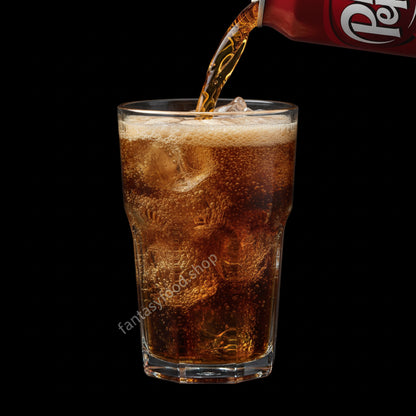 Macro Logo	Primo piano strettissimo sul logo "Dr Pepper" per evidenziare l'autenticità del brand.