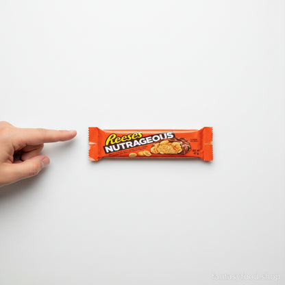 Dimensioni reali della barretta Reese’s Nutrageous da 47 grammi