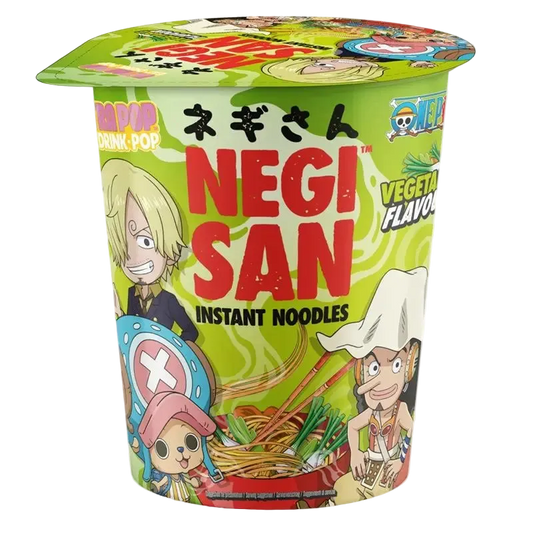 NEGI SUN CUP NOODLE ALLE VERDURE 65g ONE PIECE SANJI_TONY TONY CHOPPER USOPP EAN 3770030630894