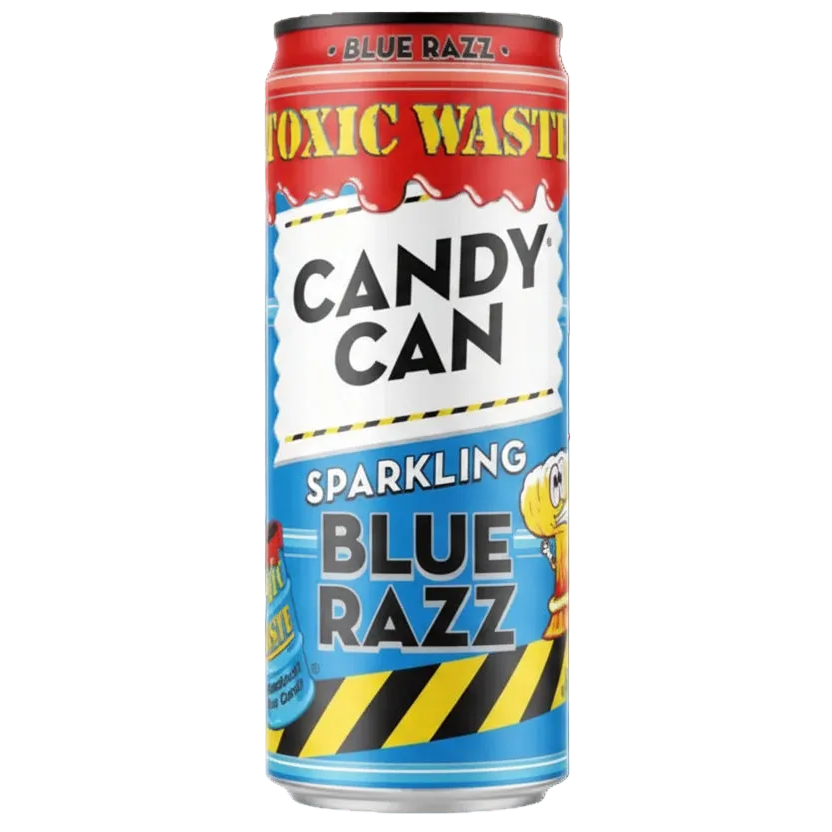 TOXIC WASTE CANDY CAN BLUE RAZZ 330ml  bevanda frizzante aspra al lampone blu