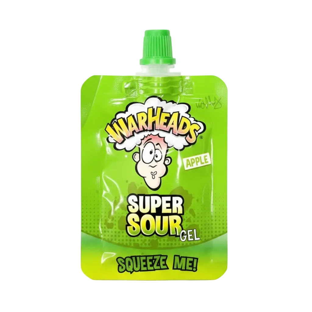Tubetto Warheads Apple Super Sour Gel 20g, gel mela verde