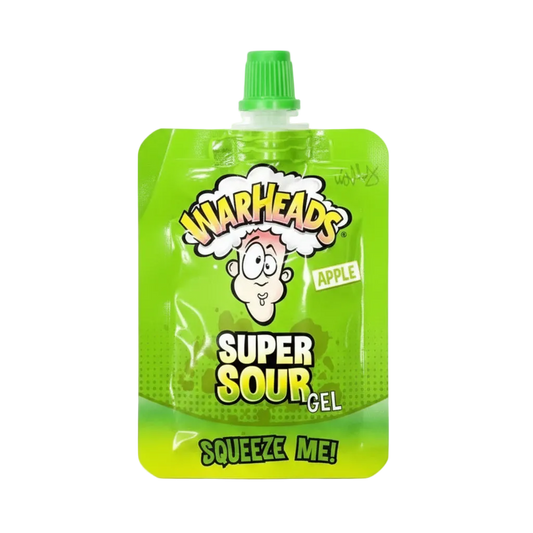 Tubetto Warheads Apple Super Sour Gel 20g, gel mela verde