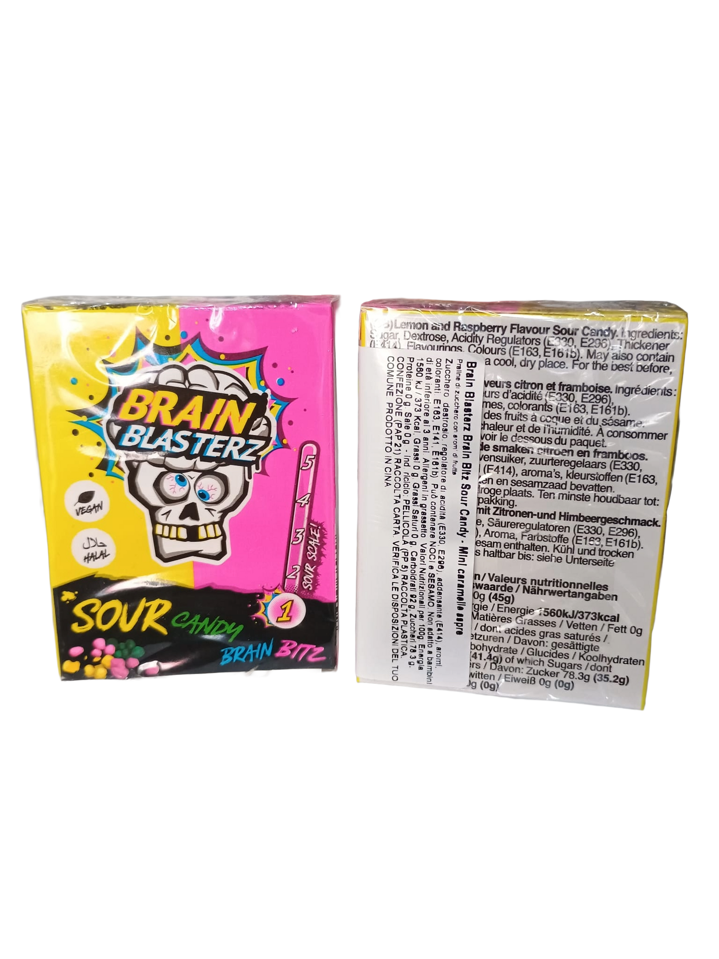 🍋🫐 BRAIN BLASTERZ BRAIN BITZ SOUR CANDY – LIMONE & LAMPONE  💣