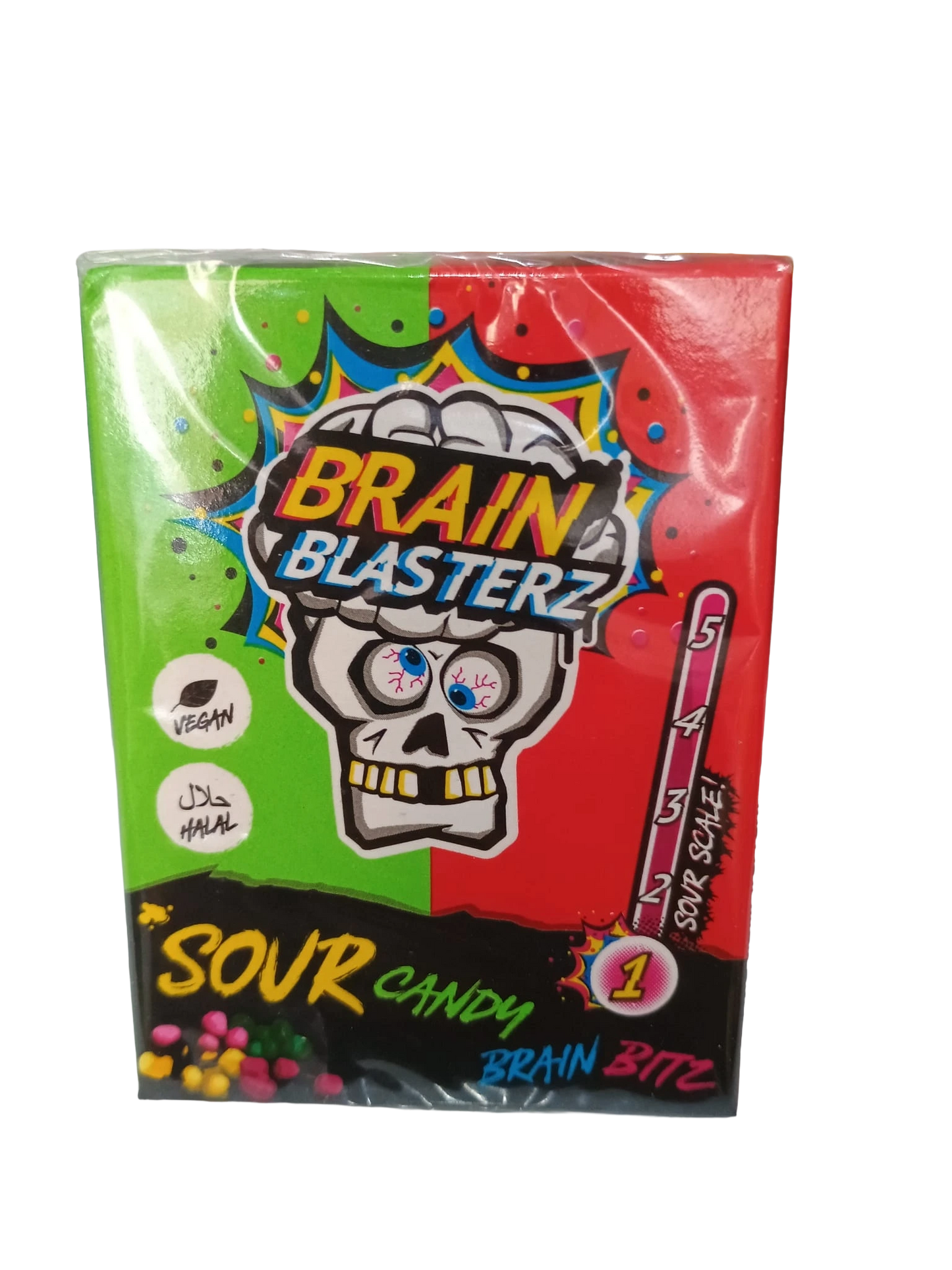 🍏🍓 BRAIN BLASTERZ BRAIN BITZ SOUR CANDY – MELA VERDE & FRAGOLA  💣