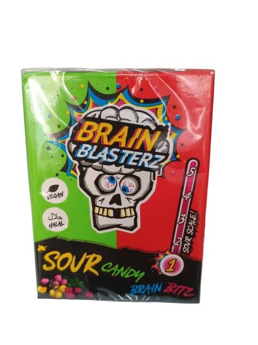 🍏🍓 BRAIN BLASTERZ BRAIN BITZ SOUR CANDY – MELA VERDE & FRAGOLA  💣