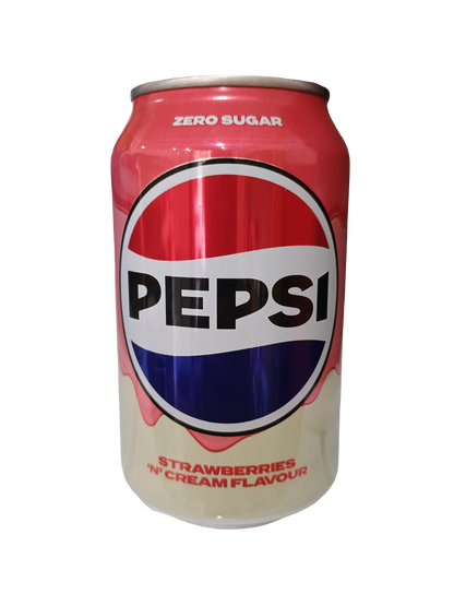 PEPSI STRAWBERRIES & CREAM FLAVOUR   FRAGOLA & PANNA (330 ML) 🇬🇧