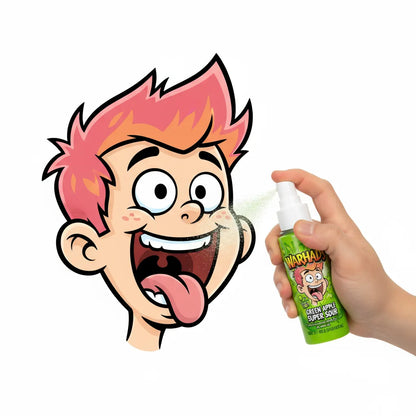 WARHEADS: super sour spray mela verde esplosiva rarissima