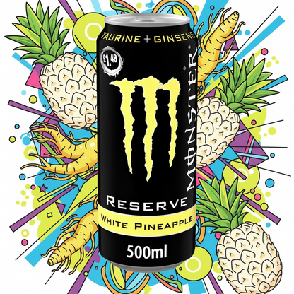 🧡 MONSTER RESERVE WHITE PINEAPPLE UK (500 ML)⚡ENERGIA TROPICALE