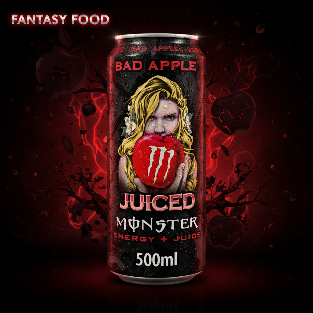 🍏💀 MONSTER ENERGY BAD APPLE – MELA ACIDA (500 ML )EU⚡