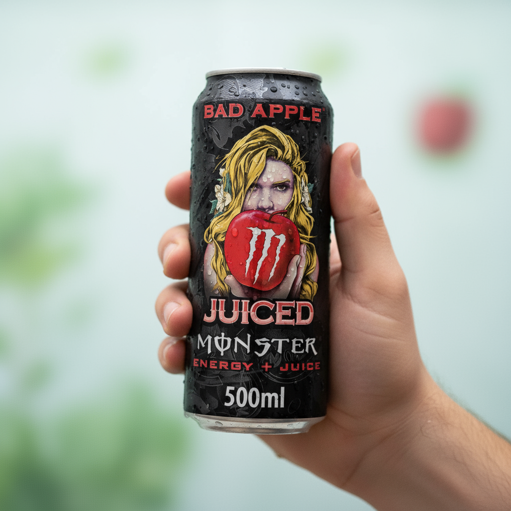 🍏💀 MONSTER ENERGY BAD APPLE – MELA ACIDA (500 ML )EU⚡