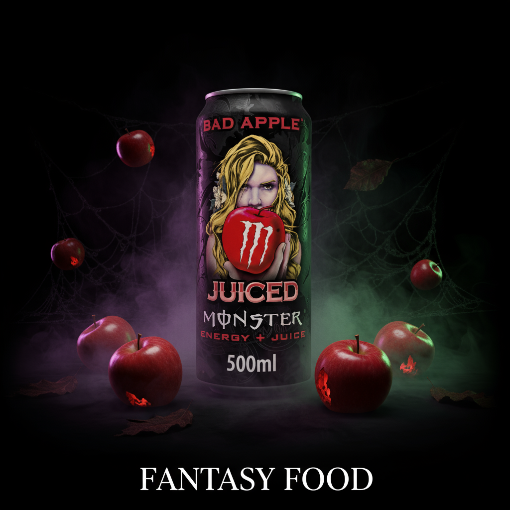🍏💀 MONSTER ENERGY BAD APPLE – MELA ACIDA (500 ML )EU⚡