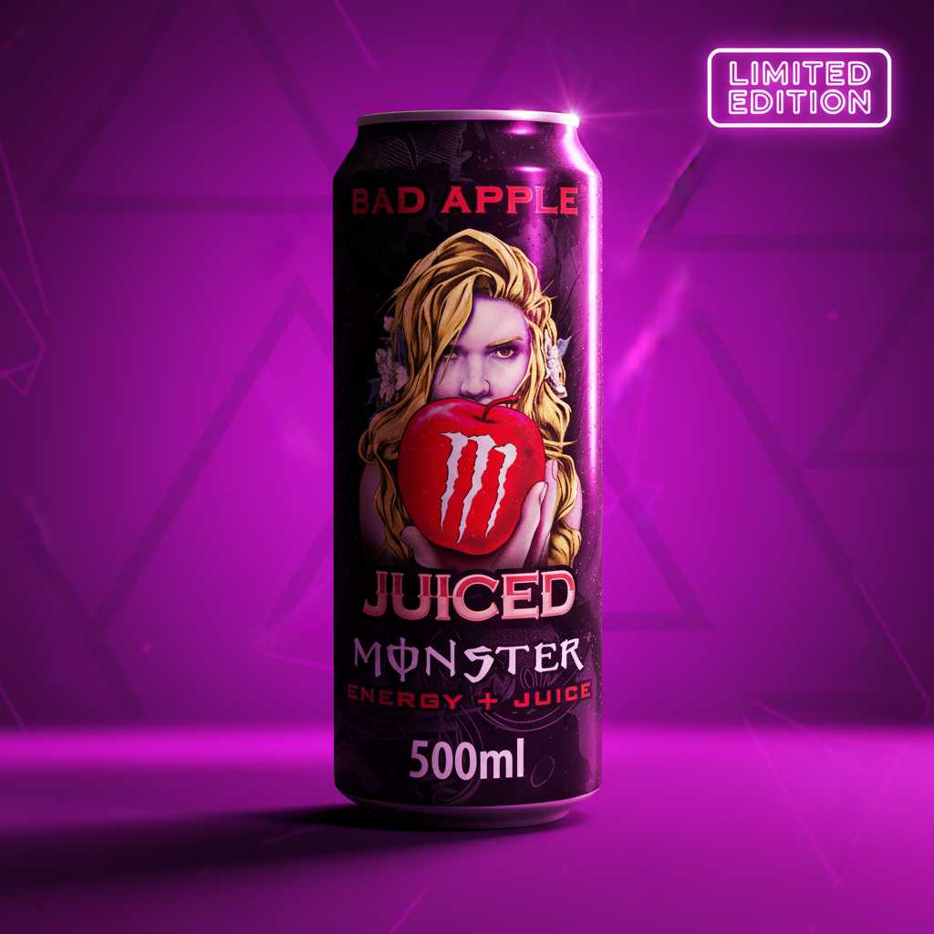 🍏💀 MONSTER ENERGY BAD APPLE – MELA ACIDA (500 ML )EU⚡