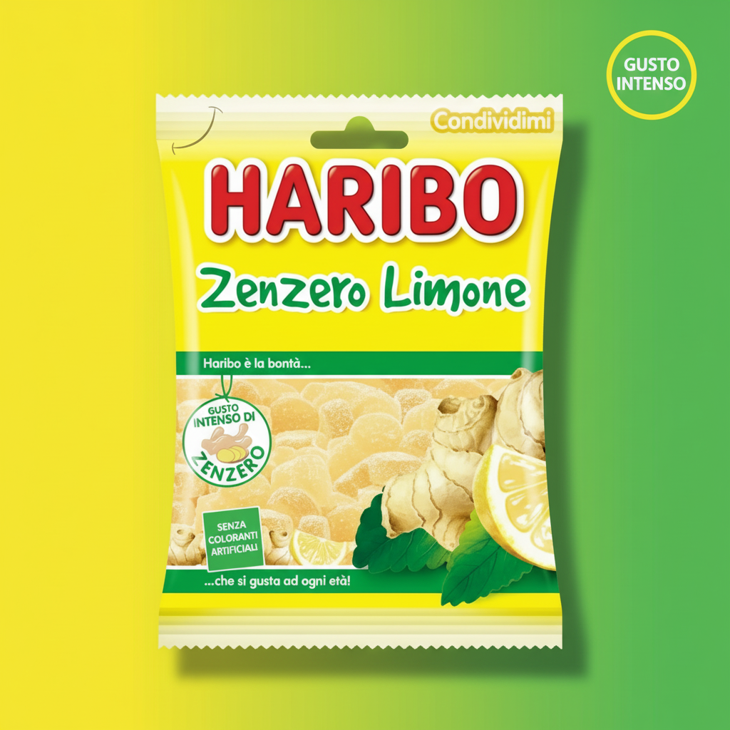 🍬HARIBO – ZENZERO & LIMONE (GUSTO INTENSO) – 100G