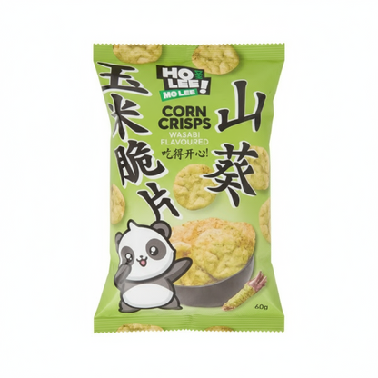 LEE MO LEE   CORN CRISPS WASABI 🌽🔥 SNACK DI MAIS (60G) [TH]