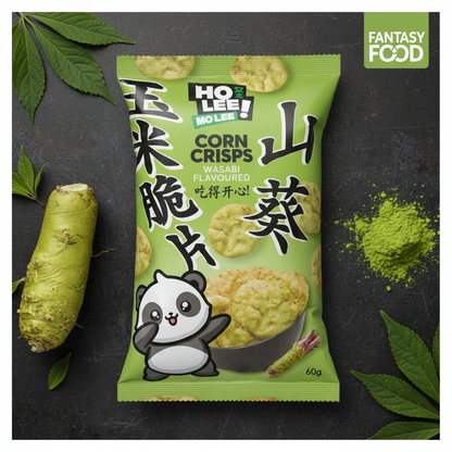 LEE MO LEE   CORN CRISPS WASABI 🌽🔥 SNACK DI MAIS (60G) [TH]
