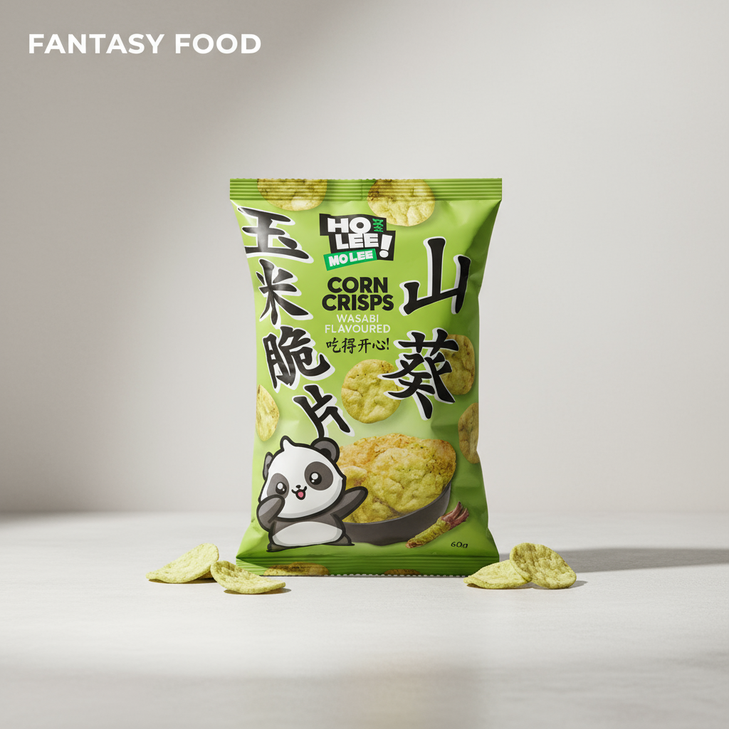 LEE MO LEE   CORN CRISPS WASABI 🌽🔥 SNACK DI MAIS (60G) [TH]
