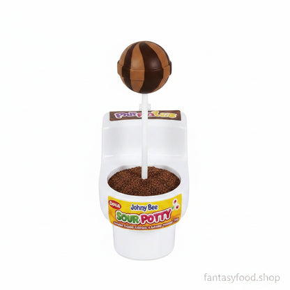 Confezione a forma di wc Johny Bee gusto cola snack divertente.