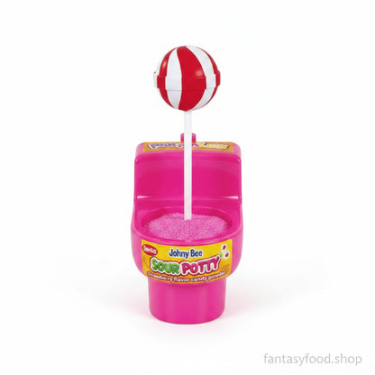 Gadget candy Johny Bee Sour Potty gusto fragola confezione rosa.