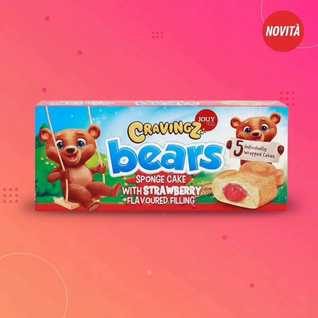 💗 JOUY & CO CRAVINGZ BEARS – MERENDINE CON CREMA ALLA FRAGOLA (🇰🇷 COREA DEL SUD)