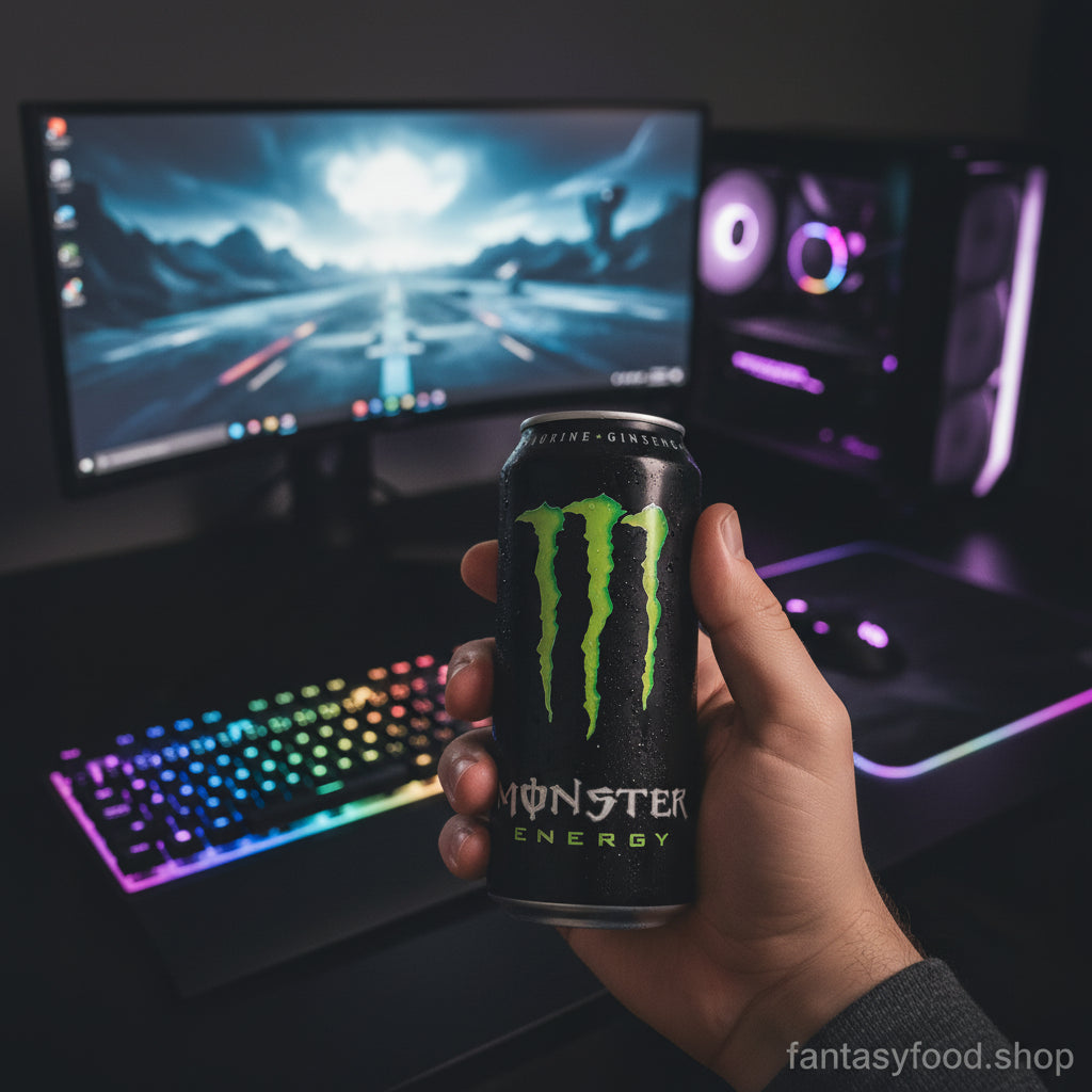 Monster Energy snack ideale per sessioni di gaming