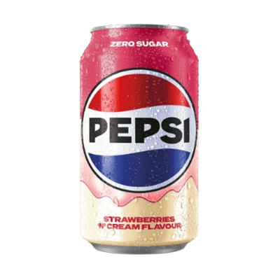 PEPSI STRAWBERRIES & CREAM FLAVOUR   FRAGOLA & PANNA (330 ML) 🇬🇧