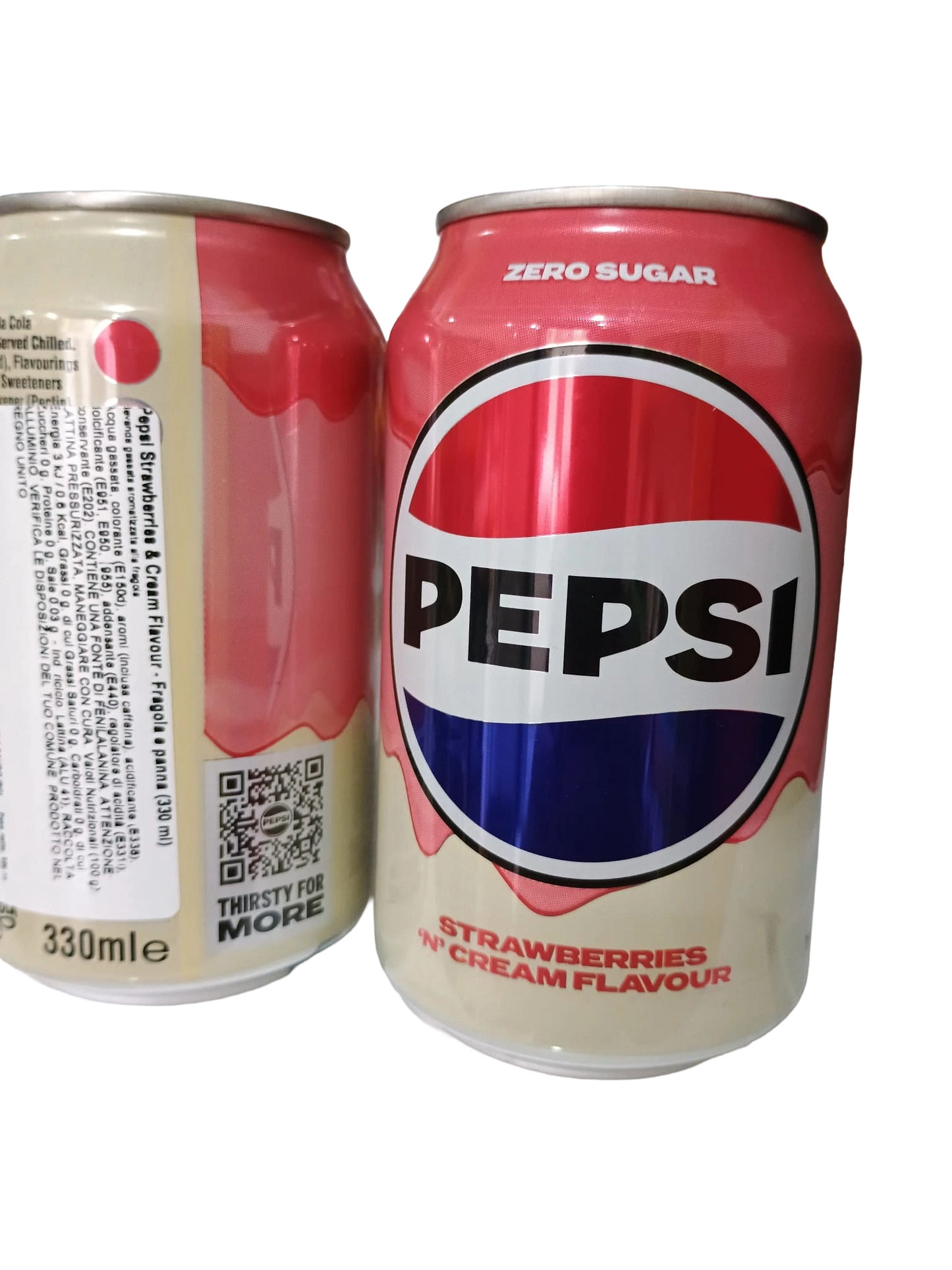 PEPSI STRAWBERRIES & CREAM FLAVOUR   FRAGOLA & PANNA (330 ML) 🇬🇧