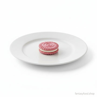 Un biscotto Ringo Cheesecake su piatto moderno per una porzione singola raffinata.