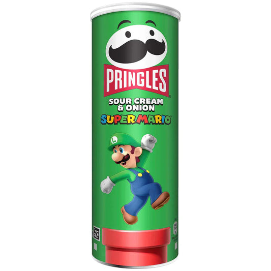 PRINGLES SUPER MARIO CREMA AGRIA Y CEBOLLA