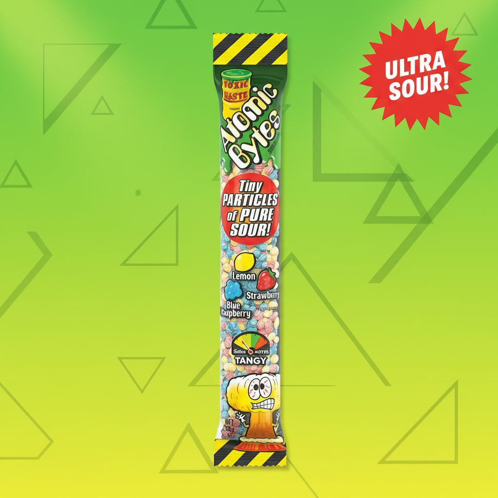 ☢️ TOXIC WASTE ATOMIC BYTES – MINI BOMBE ASPRE CHE ESPLODONO DI GUSTO (USA)